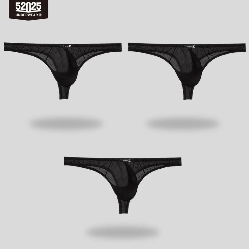 52025 Ultra-Thin Semi-Transparent Men’s Briefs – Feather-Light Sexy Mini-Briefs with 3D Pouch and Sensual Body-Hugging Fit