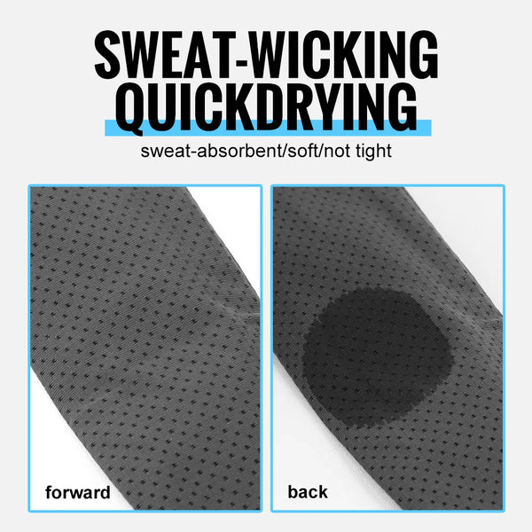 WRELS Fitness Headbands Ice Silk Workout Headband Cooling Forehead Wrap No-Slip Running Sweatband Moisture-wicking Hairband
