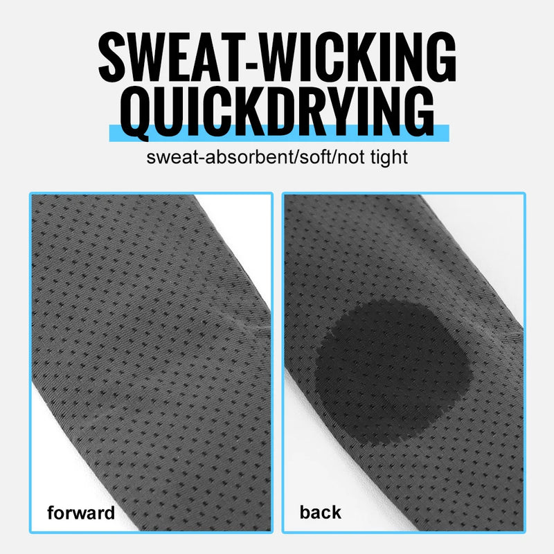 WRELS Fitness Headbands Ice Silk Workout Headband Cooling Forehead Wrap No-Slip Running Sweatband Moisture-wicking Hairband