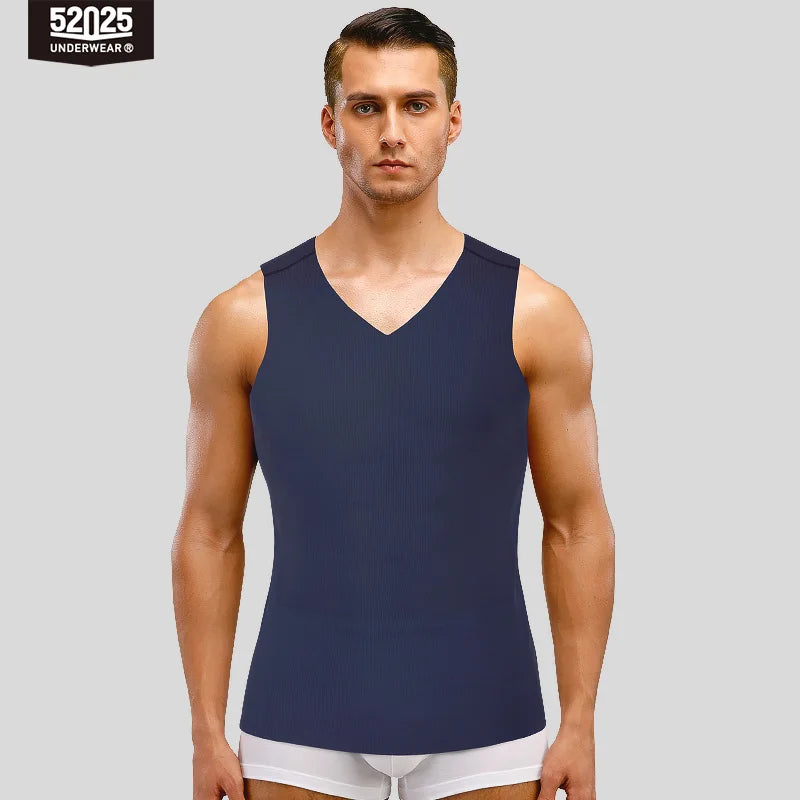 52025 Men’s MicroModal Sleeveless Shirt – Soft, Breathable, and Lightweight Tank Top. Slim-Fit Vest for Superior Comfort