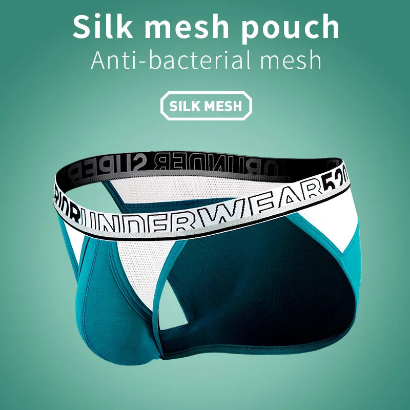 52025 Men's Premium Modal High-Cut Briefs – Breathable Silk-Mesh Pouch, Double Side Fly and Ventilated All-Day Comfort