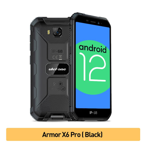 Ulefone Armor X6 Pro Android 12 Rugged Smartphone 128GB Expansion NFC Mobile Phone 13MP Camera 4000mAh Cell Phone Global version Black China
