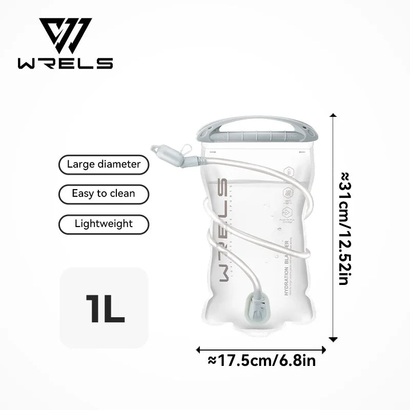 WRELS  1.5L/2L/2.5L/3L TPU Hydration Bladder BPA Free Water Reservoir Water Bag for Running Cycling Hiking Water Storage Bag