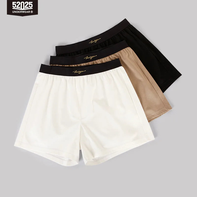 52025 Men’s Luxury Mercerized Shorts – Cotton, Modal and Silk Blend Lounge Shorts with Soft Natural Sheen and Premium Comfort
