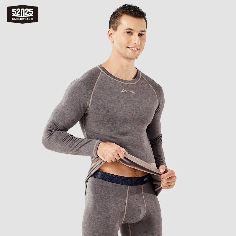52025 Warm & Thick Thermal Underwear for Men – Premium Wool, Silk, and Graphene Blend. Optimal Base Layer for Cold Weather