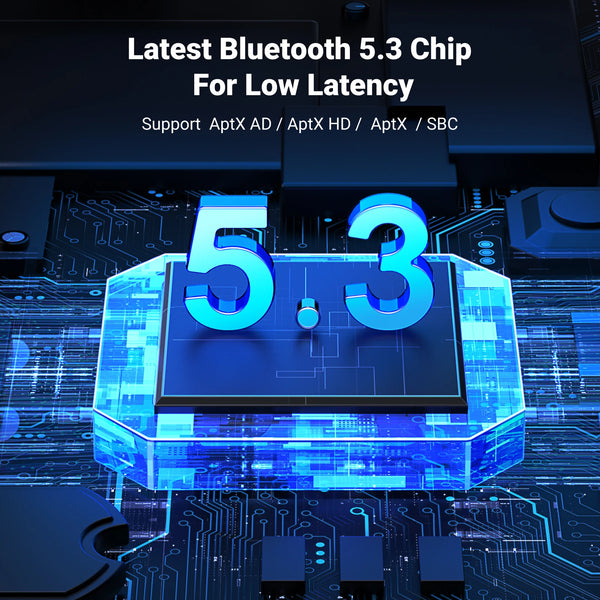 ឧបករណ៍បញ្ជូនសំឡេង UGREEN USB Bluetooth 5.3 aptX HD AD Audio Adapter សម្រាប់ PS5 PS4 Nintendo Switch Headset Speaker Mic Bluetooth Receiver