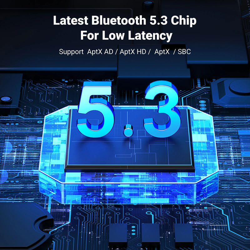 UGREEN USB Bluetooth 5.3 Transmitter aptX HD AD Audio Adapter for PS5 PS4 Nintendo Switch Headset Speaker Mic Bluetooth Receiver