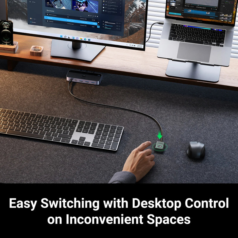 UGREEN USB Switch USB 3.0 Switcher Switch for PC Keyboard Mouse Printer 2 PCs Sharing 4 Devices USB Switch