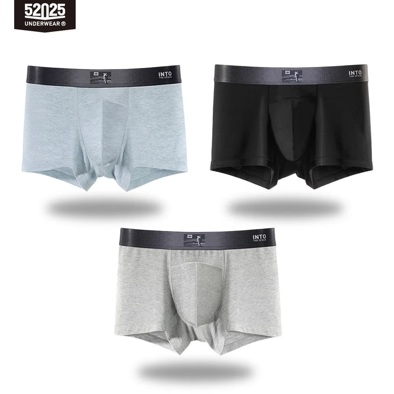 52025 Men's Premium Plant-Dyed Boxers – Soft Viscose Comfort with U-Shaped Pouch and Natural Skin-Friendly Feel