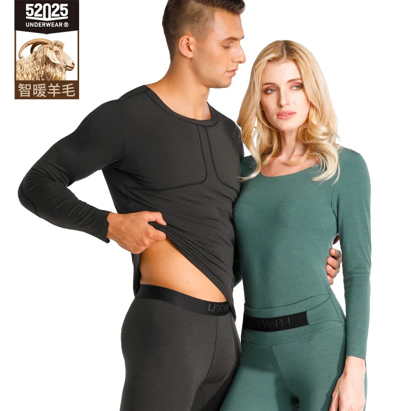 52025 Women’s Thermal Underwear with Merino Wool – Premium Seamless Design, Soft, Comfortable, and Warm Long Johns