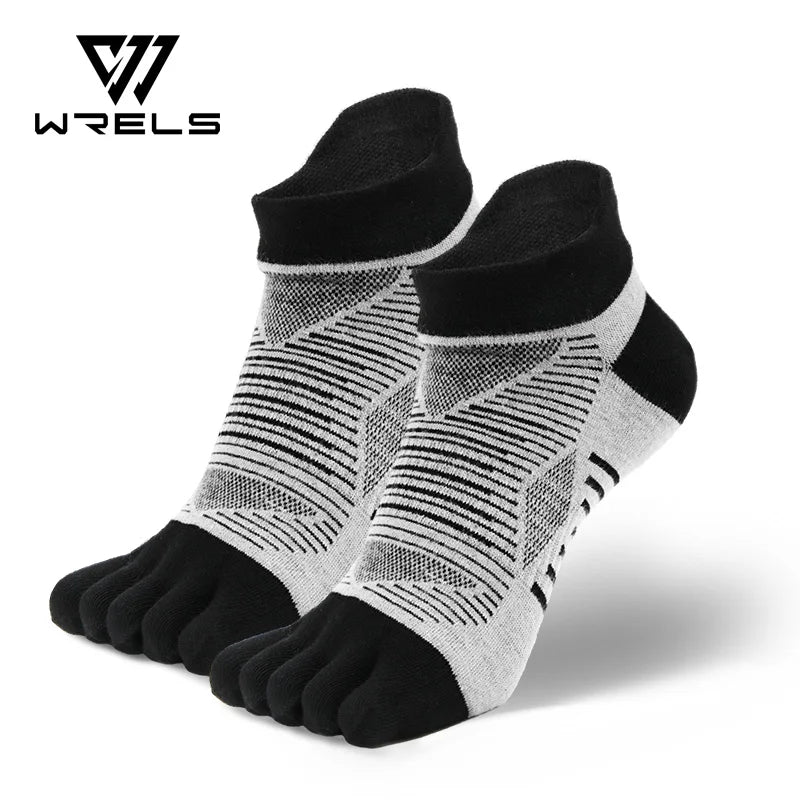 WRELS COOLMAX Five Finger Socks High Performance Athletic Toe Socks 1/3Pair Moisture Wicking Breathable Quick-Dry Five Toe Socks