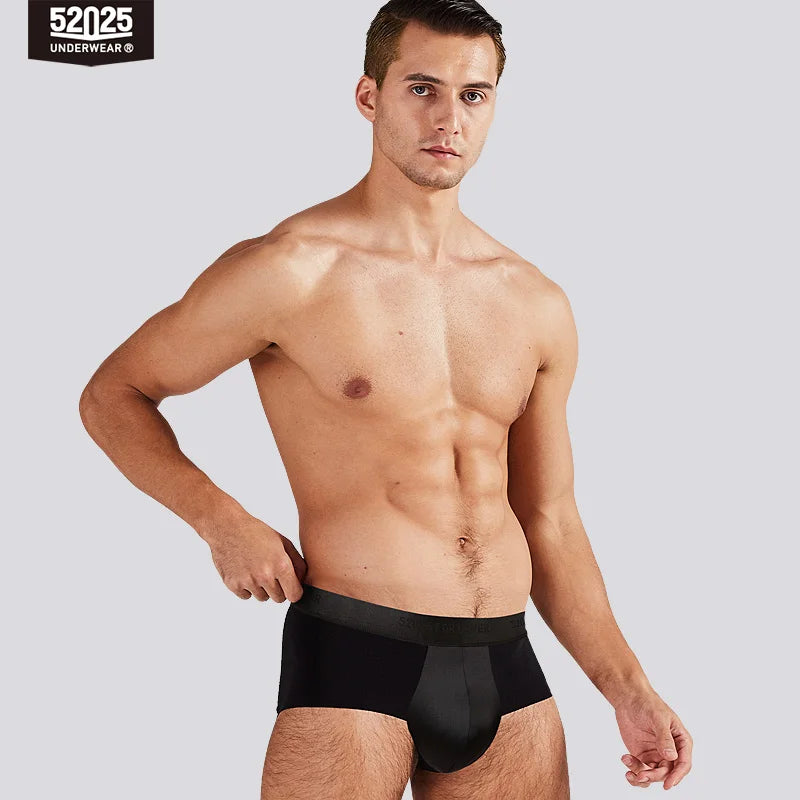 52025 Men's MicroModal Briefs with 100% Mulberry Silk Pouch – Silky-Soft Breathable Comfort, Luxury Feel and Modern Fit