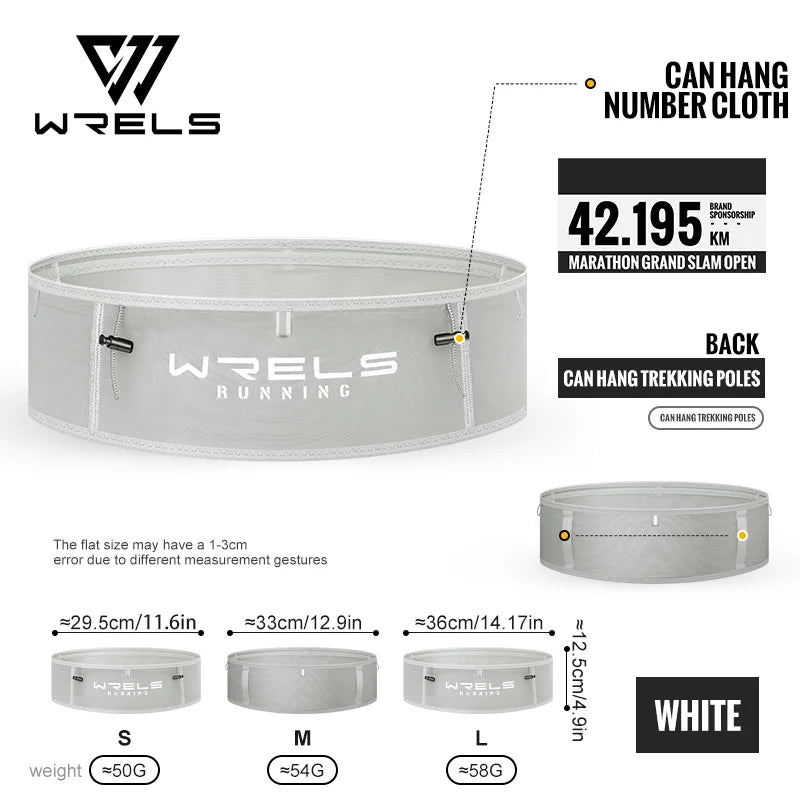 WRELS Running Belt Fanny Pack Running Accessories Slim Elastic Breathable Waist Bag Lightweight With Water Bottle Fanny Packs