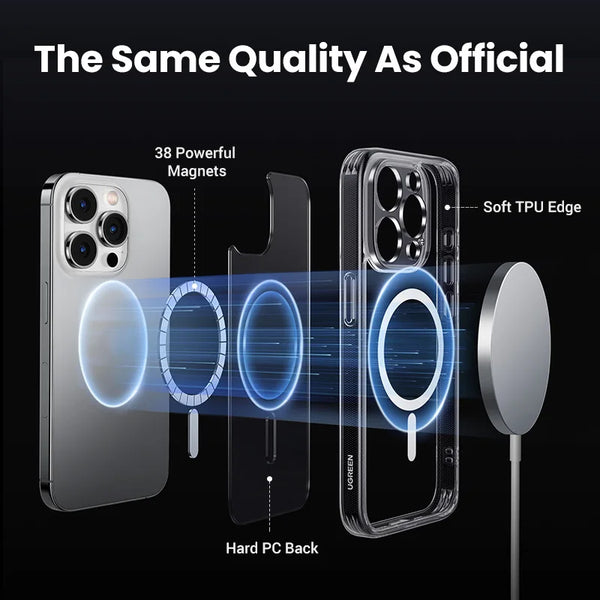 UGREEN Magnetic Case for iPhone 18 17 16 15 14 13 Pro Max Case Shockproof Cover for iPhone 16 Pro Max 18 pro Macsafe TPU Cases