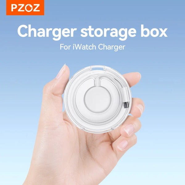 PZOZ For Apple Watch Ultra 4 3 2 Series 12 11 10 9 charger cable protector organizer management rotating storage Box watch stand