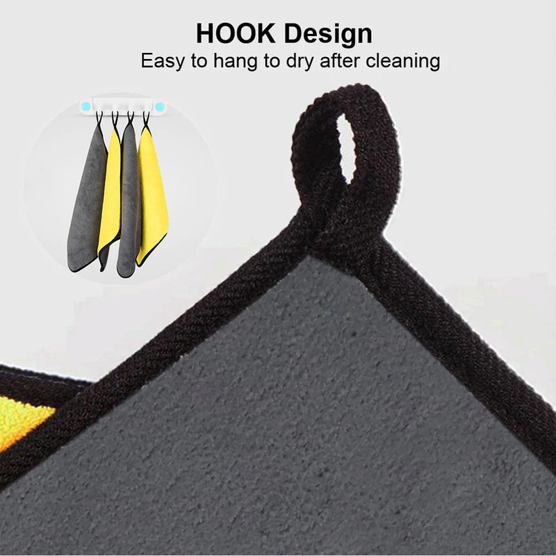 SEAMETAL 1/2/5PCS Car Microfiber Cleaning Towel Premium Car Detailing Fast Drying Microfiber Towel Wash Towels Clean Accessories