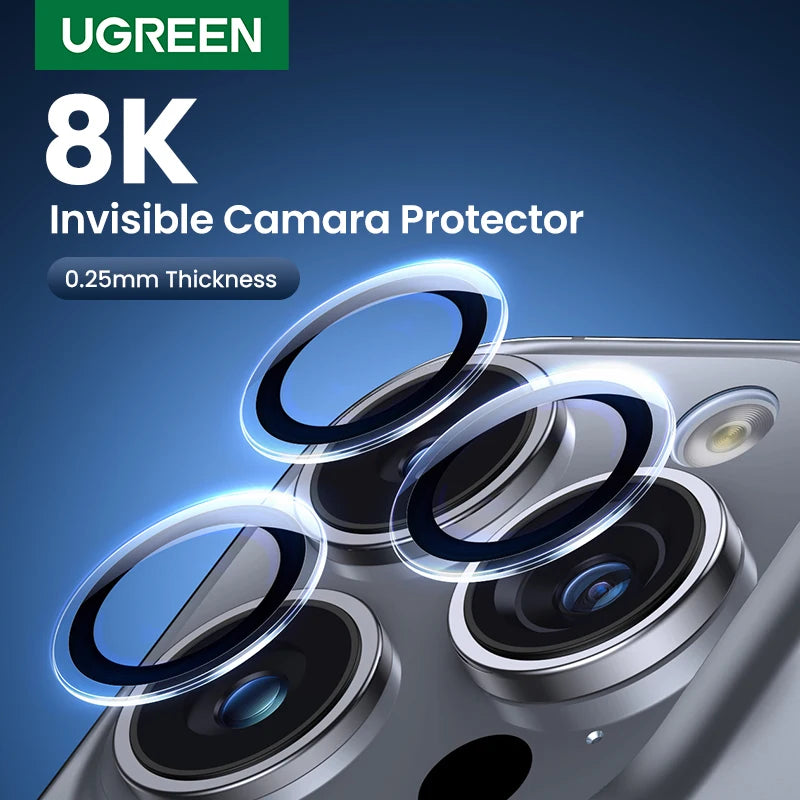 UGREEN Camera Lens Protector for iPhone 17 16 15 Pro Max Full Lens Glass for iPhone 15 Plus iPhone 17 Air 16 Protective Film