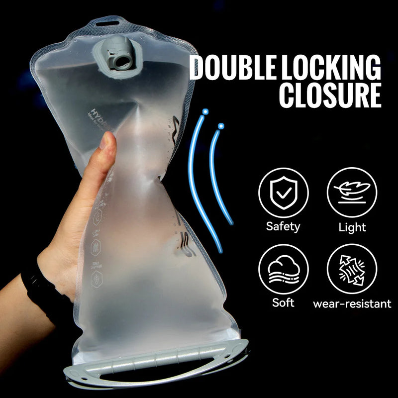 WRELS  1.5L/2L/2.5L/3L TPU Hydration Bladder BPA Free Water Reservoir Water Bag for Running Cycling Hiking Water Storage Bag