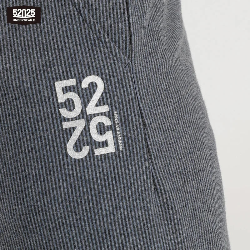 52025 Men's Organic Cotton Pants – Comfortable Lounge Sweatpants for Home & Leisure. Soft, Breathable, and Thick Striped Pants