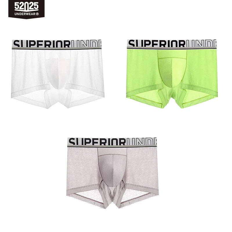 52025 Men's Air-Mesh Boxers – U-Pouch Support, Advanced Airflow Ventilation, Quick-Dry Cooling Comfort and Dynamic Stretch