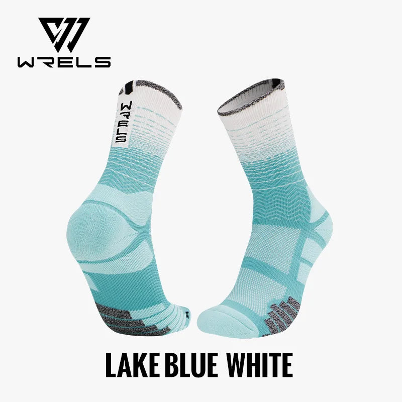 WRELS 1/2/3 Pairs Athletic Socks Cushioned Moisture Wicking Running Socks Men Women Arch Support Seamless Breathable Train Socks