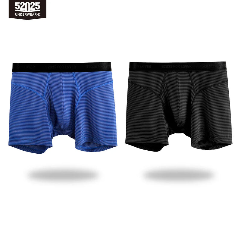 52025 Men's Performance Boxer Briefs – Hidden Stripe Texture, Quick-Dry Cooling Comfort and Sculpting Back Design