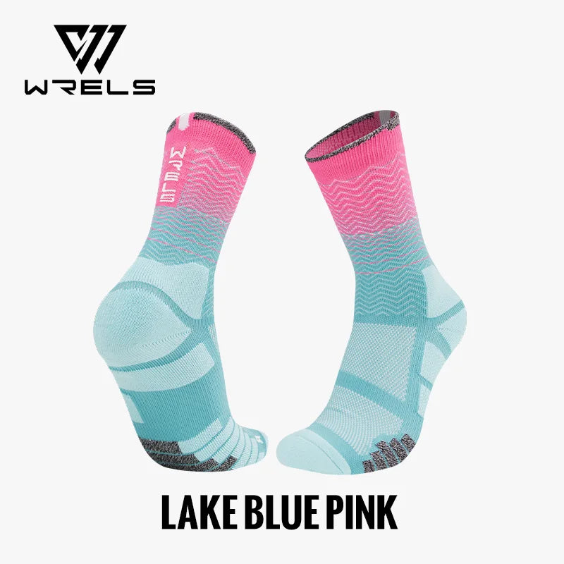 WRELS 1/2/3 Pairs Athletic Socks Cushioned Moisture Wicking Running Socks Men Women Arch Support Seamless Breathable Train Socks