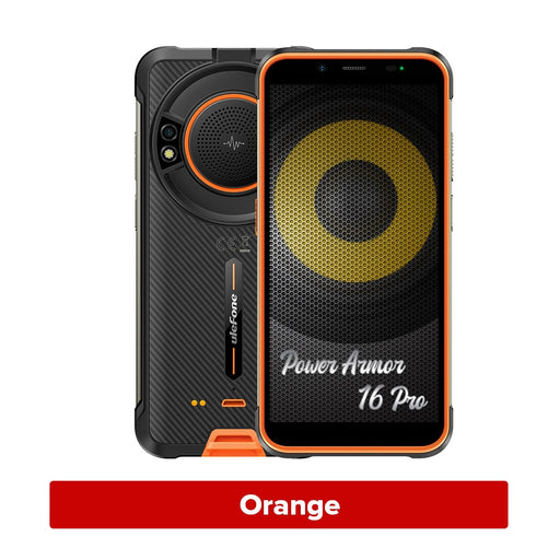 Ulefone Power Armor 16 Pro 9600mAh Rugged Waterproof Smartphone 64G ROM Android 12 NFC Rugged Phone 2.4G/5G WiFi Global Version Orange China