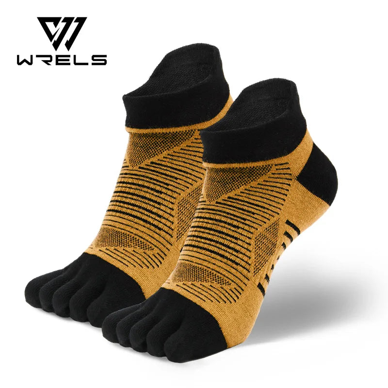 WRELS COOLMAX Five Finger Socks High Performance Athletic Toe Socks 1/3Pair Moisture Wicking Breathable Quick-Dry Five Toe Socks
