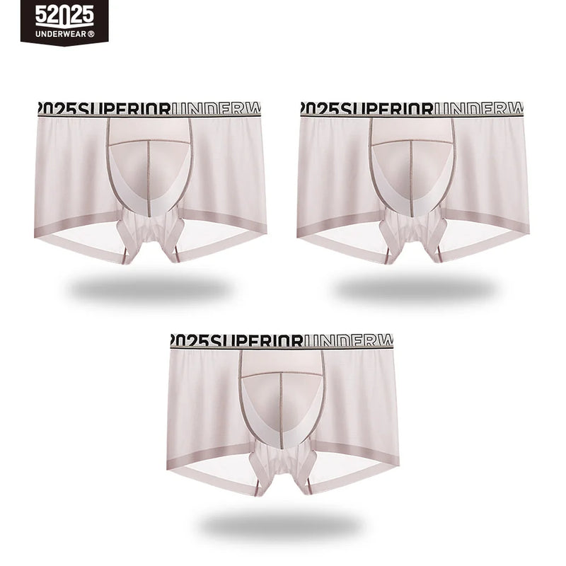 52025 Men's Cooling Boxers – Moon-Form Mesh Dual Pouch with Lightweight Comfort, Dynamic Stretch and Quick-Dry Performance