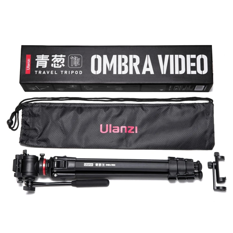 ជើងកាមេរ៉ា Ulanzi OMBRA 1.6M វីដេអូធ្វើដំណើរ 360° Panorama Fluid Drag Pan ជើងកាមេរ៉ាផ្ទុកអតិបរមា 6KG Arca Swiss Plate សម្រាប់កាមេរ៉ា DSLR