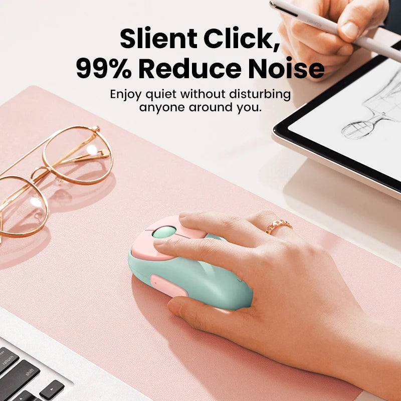 UGREEN Slim Wireless Mouse Rechargeable Bluetooth 5.0 3.0 2.4G  4000 DPI Charging Bluetooth Mouse For MacBook iPad Tablet Laptop
