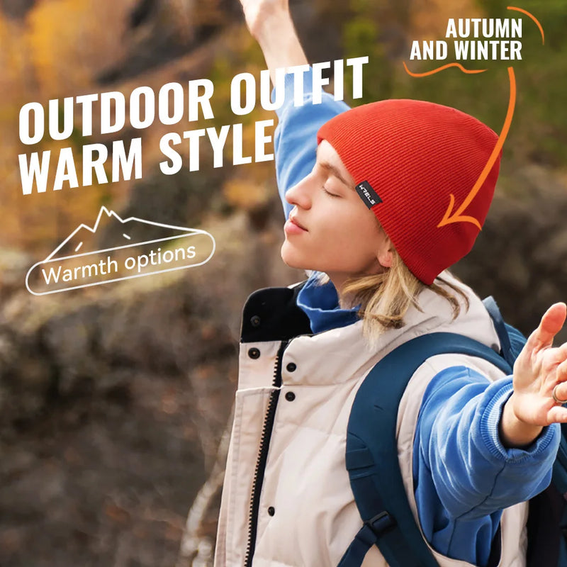 WRELS Merino Wool Beanie Soft Knit Beanie Hat Warm Durable Thick Lined for Cold Weather Skull Cap Hiking Ski Climbing Wool Hat