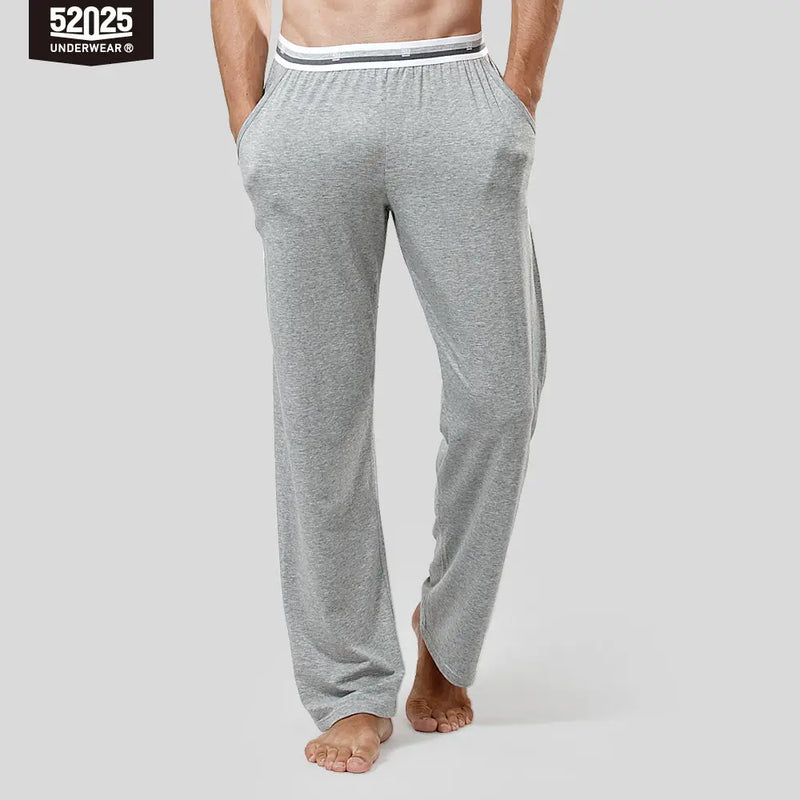 52025 Men's Cotton Modal Pajama Pants – Silky-Soft Lounge Pants with Relaxed Fit, Side Pockets & Lightweight Everyday Comfort