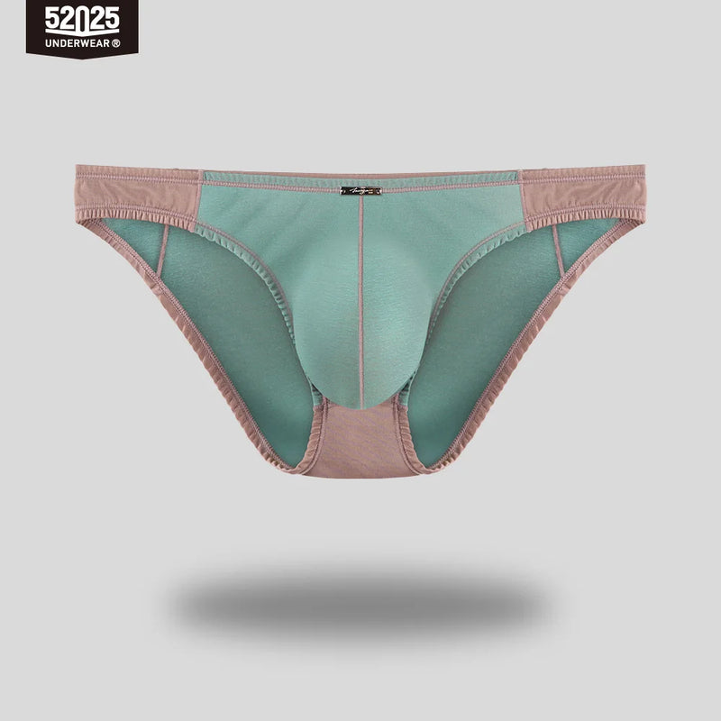 52025 Men's Contrast Color High-Cut Briefs – Soft Quick-Dry Modal Blend, Contoured Pouch and Confident Modern Style