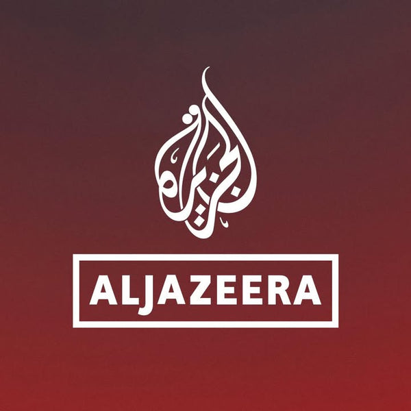 Al Jazeera logo on a red background