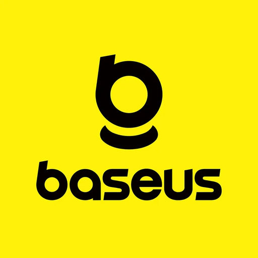 Baseus logo on a yellow background
