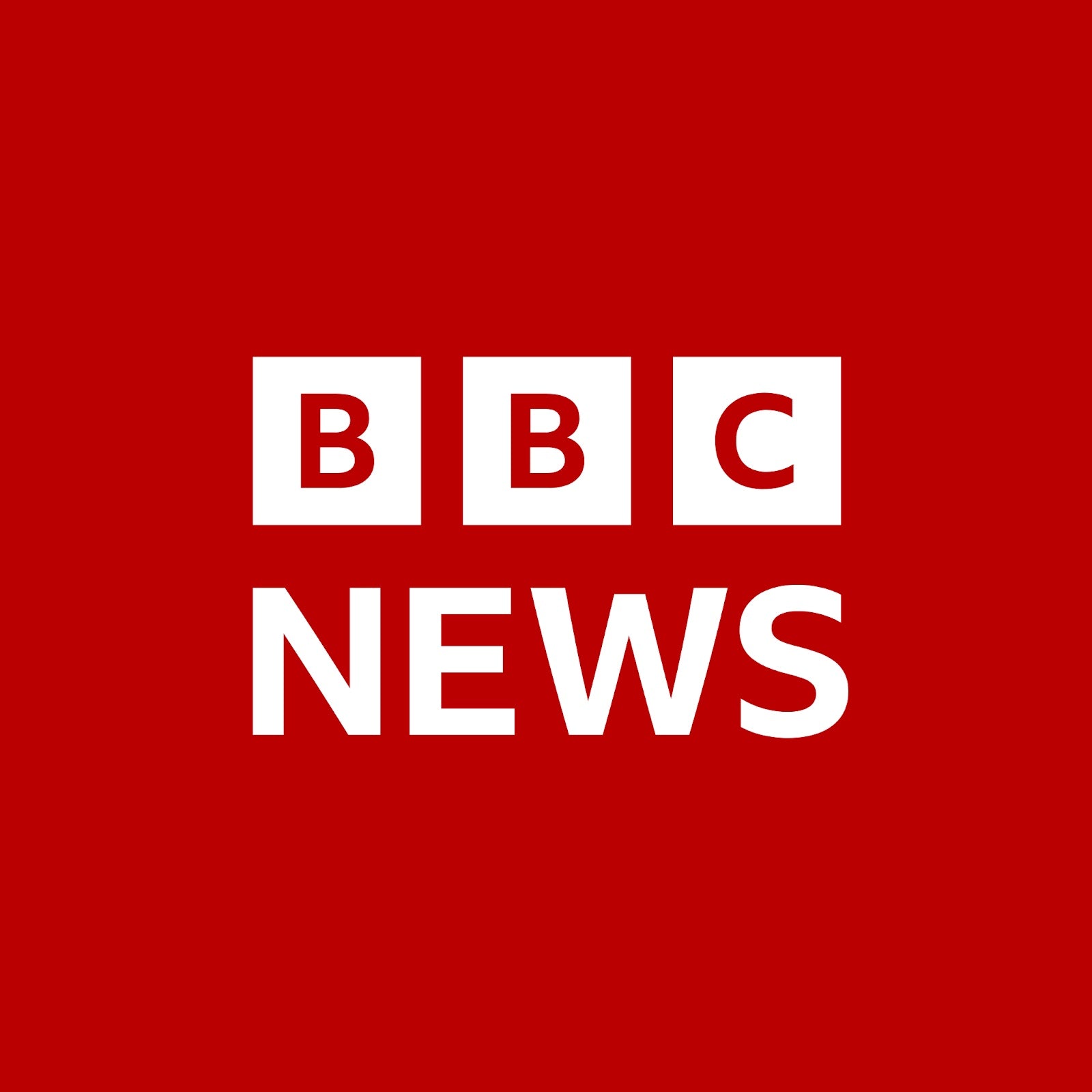 BBC News logo in white text on a solid red background.