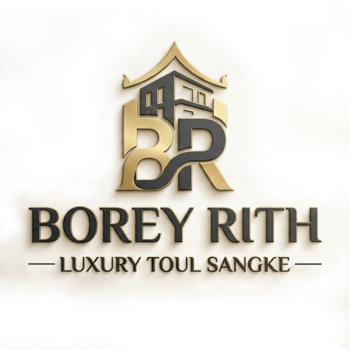 Logo of Borey Rith with gold and black design on a white background