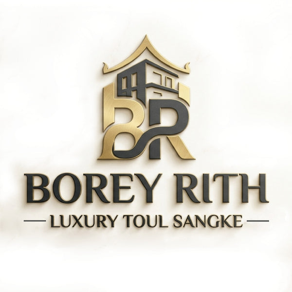 Logo of Borey Rith with gold and black design on a white background