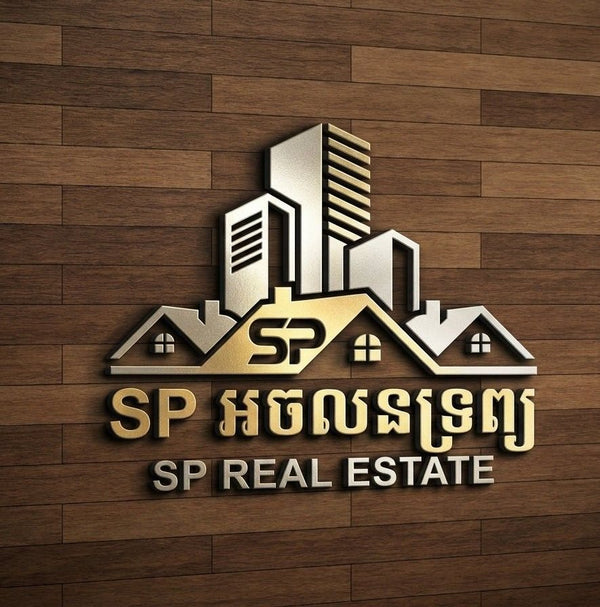 SP Real Estate logo on a wooden background