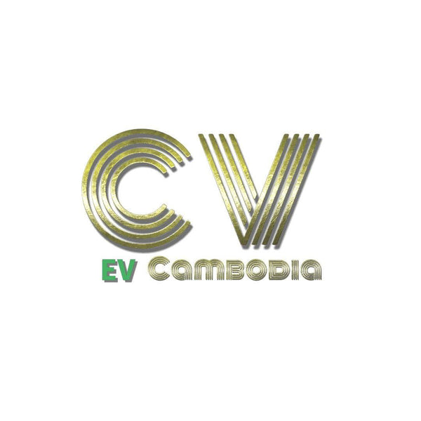 Logo with 'CV' and 'EV Cambodia' text on a white background