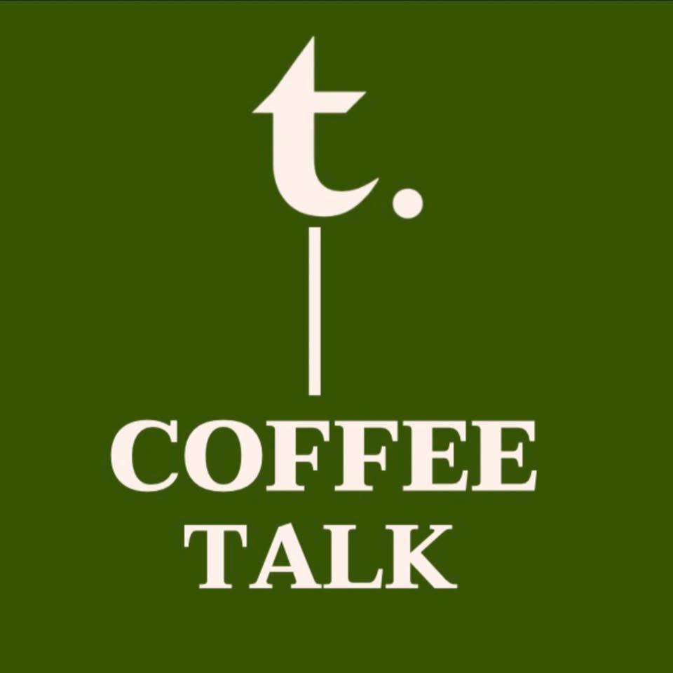 Logo of 'Coffee Talk' with a stylized 't' on a green background