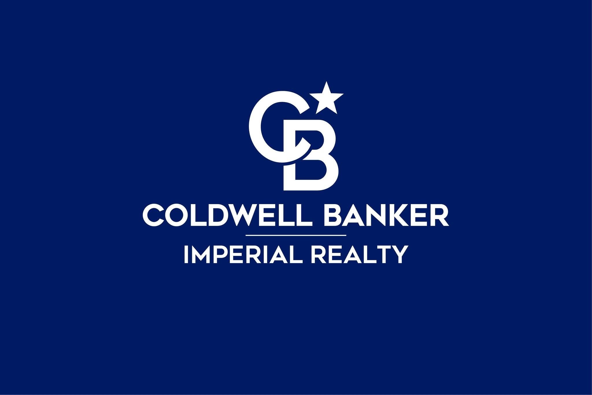 Coldwell Banker Imperial Realty logo in white on a solid dark blue background.
