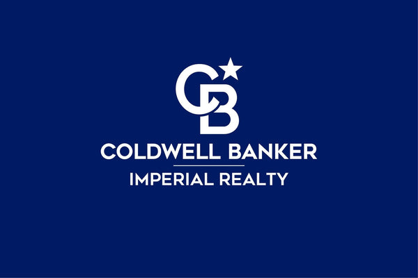 Coldwell Banker Imperial Realty logo in white on a solid dark blue background.
