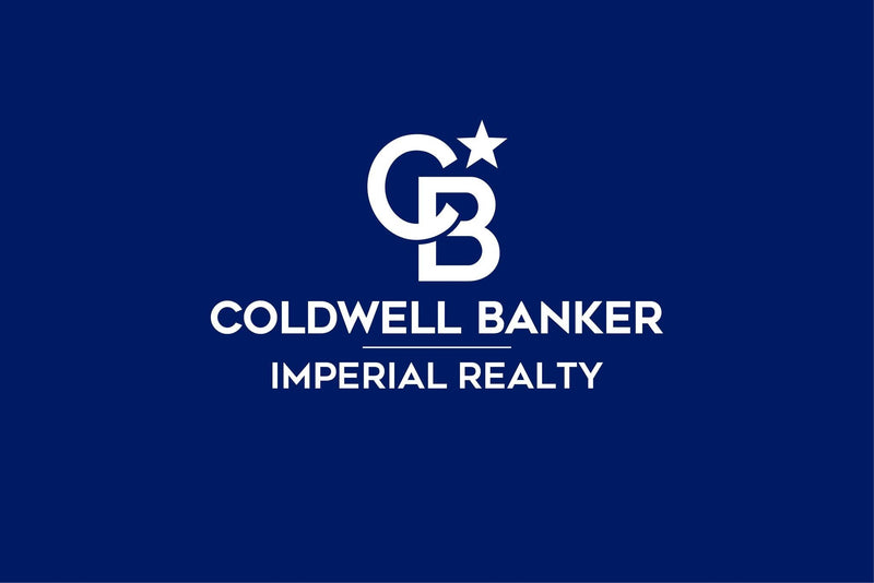 Coldwell Banker Imperial Realty logo in white on a solid dark blue background.