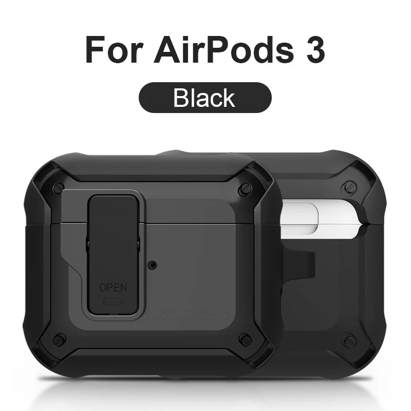 NILLKIN For Airpods Pro Case Switch Cover For AirPods Case TPU PC Anti-fall Cover For AirPods 3 Wireless Earphone With Keychain