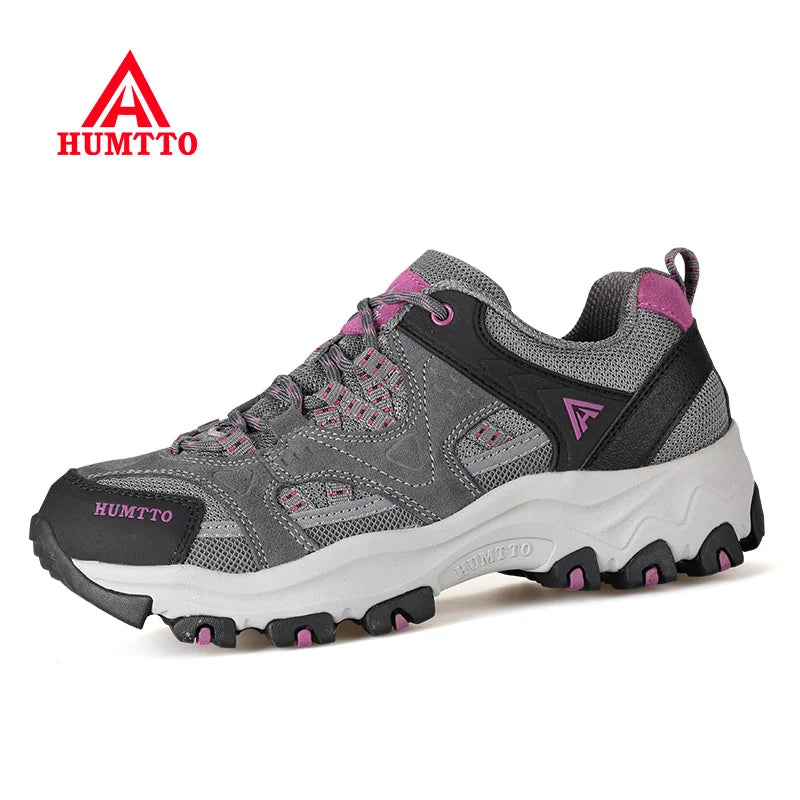 HUMTTO New Outdoor Women's Sneakers Hiking Shoes for Women 2021 Sport Climbing Female Shoes Leather Camping Trekking Boots Woman