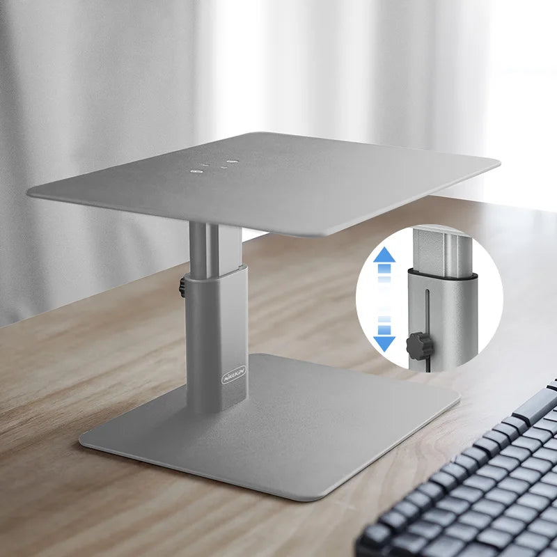 NILLKIN Monitor Stand Riser Metal Computer Universal Desktop Holder Adjustable Monitor Holder for PC Laptop MacBook Home Office