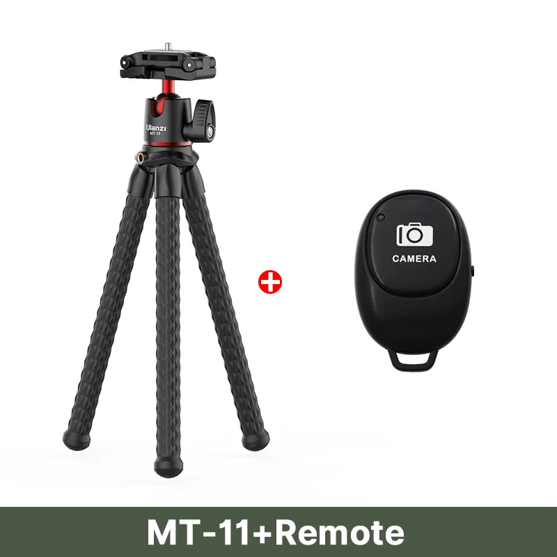 ជើងកាមេរ៉ាតូច Ulanzi MT-11 ដែលអាចបត់បែនបានសម្រាប់កាមេរ៉ា Gopro iPhone ស្មាតហ្វូន DSLR SLR Vlog ចល័ត 2 ក្នុង 1 ដំបង Selfie Tripod
